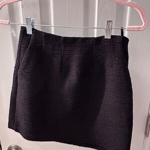 Elegant Black Textured Skirt